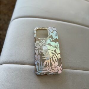 Loopy Case Floral Design - Silver and White